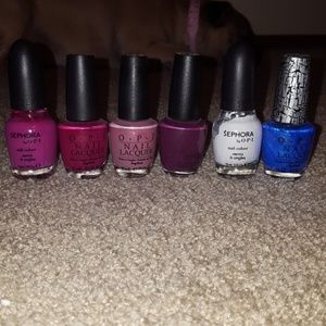 6 opi/sephora nail polishes
